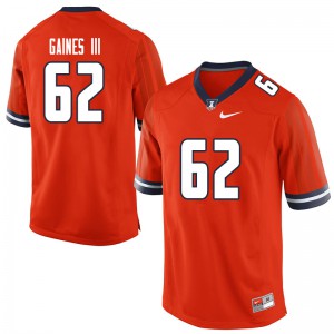 Mens Illinois #62 Ron Gaines III Orange Official Jersey 831728-592