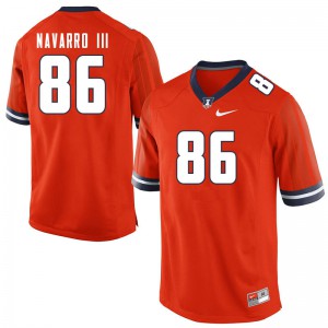 Men University of Illinois #86 Donny Navarro III Orange Stitched Jersey 657064-427