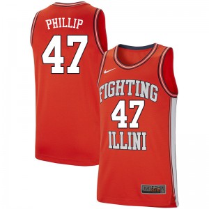 Mens Illinois #47 Andy Phillip Retro Orange Player Jersey 171991-326
