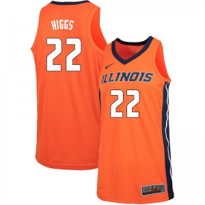Men's Illinois #22 Anthony Higgs Orange University Jerseys 918282-192