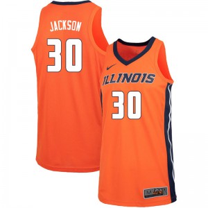 Men's Illinois #30 Mannie Jackson Orange Basketball Jersey 950413-249