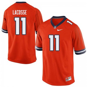 Mens University of Illinois #11 Matt LaCosse Orange Official Jerseys 395647-266