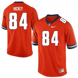 Men's University of Illinois #84 Owen Hickey Orange Football Jersey 228962-551