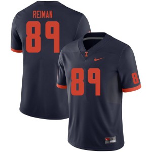 Men University of Illinois #89 Tip Reiman Navy Stitched Jersey 215605-987