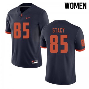 Womens Illinois #85 Cam Stacy Navy NCAA Jersey 315374-281
