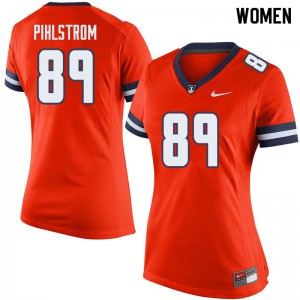 Women's Illinois #89 Alex Pihlstrom Orange Football Jerseys 954897-758