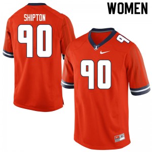 Women's Illinois #90 Anthony Shipton Orange Official Jersey 894799-346