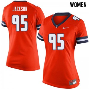 Women's Illinois #95 Kenyon Jackson Orange Stitch Jerseys 639963-216