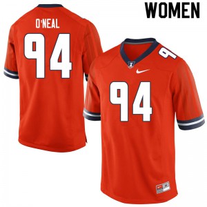Womens Illinois #94 Nick O'Neal Orange Alumni Jerseys 620193-895