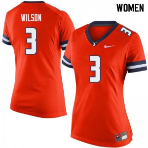 Women's Fighting Illini #3 Tavon Wilson Orange NCAA Jersey 380603-633