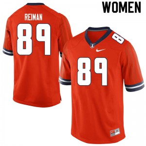 Womens University of Illinois #89 Tip Reiman Orange Embroidery Jersey 836943-555