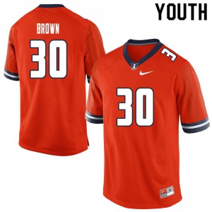 Youth Illinois #30 Sydney Brown Orange Official Jersey 648681-625