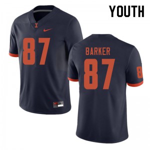 Youth Illinois #87 Daniel Barker Navy Player Jersey 563835-433