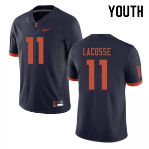 Youth University of Illinois #11 Matt LaCosse Navy Player Jersey 512838-977