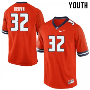 Youth Fighting Illini #32 Chase Brown Orange Player Jersey 217606-267