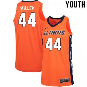 Youth Illinois #44 Adam Miller Orange Stitched Jerseys 927181-852