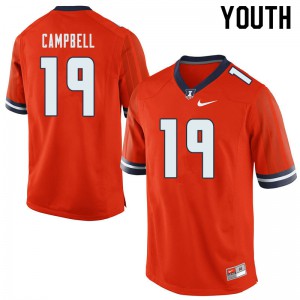 Youth Illinois #19 Dalevon Campbell Orange Player Jersey 365690-711