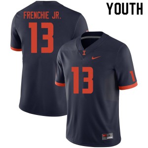 Youth University of Illinois #13 James Frenchie Jr. Navy NCAA Jerseys 372505-544