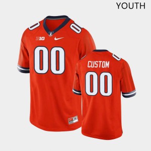 Youth Illinois #00 Custom Orange Official Jerseys 519925-683