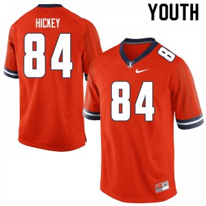 Youth University of Illinois #84 Owen Hickey Orange Stitch Jerseys 669491-511