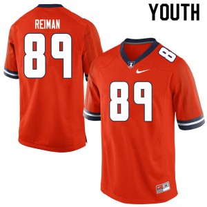 Youth Fighting Illini #89 Tip Reiman Orange Embroidery Jersey 206766-253