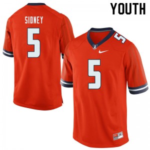 Youth Illinois #5 Trevon Sidney Orange Player Jerseys 326781-979